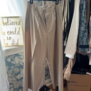 Madewell THE HARLOW WIDE LEG Khaki Pleated Pants
